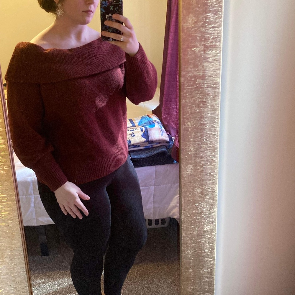 Long Sleeve Off the Shoulder Sweater